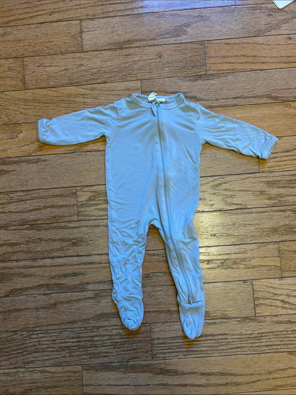 Kyte BABY Light Grey Footed Zip One-Piece